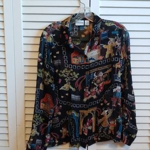 chico's silk , long sleeves top size 0